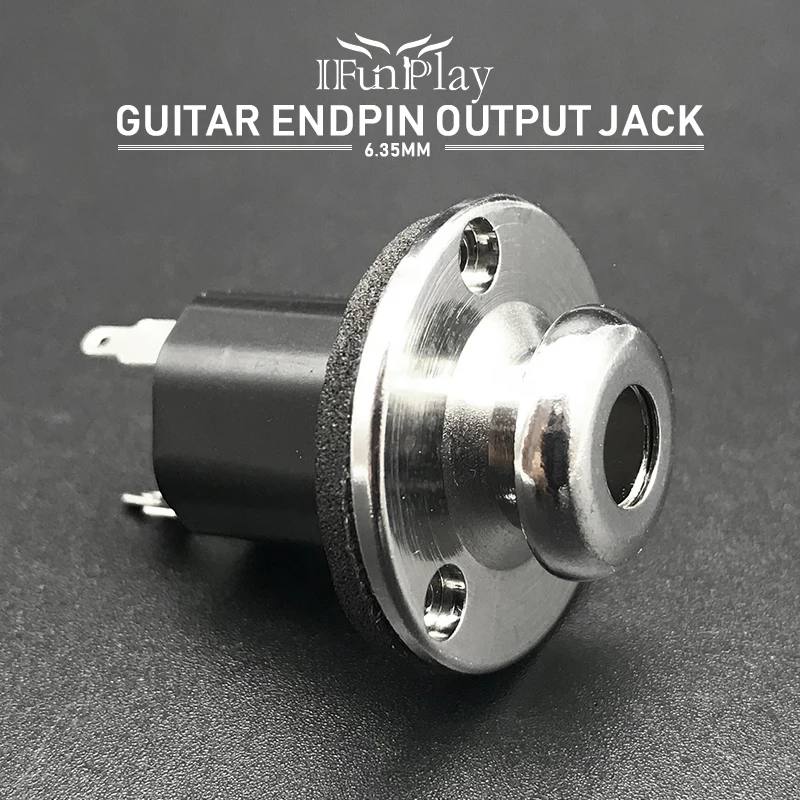Гитарный EQ Пикап Endpin Jack с латунной крышкой 6 35 мм вход для акустической