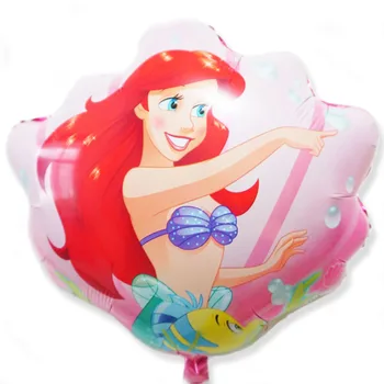

50pcs/lot new style mermaid helium balloons cartoon a littler mermaid balloon for wholesale