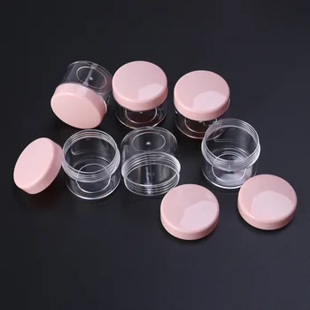 

20Pcs 20g Mini Portable Round Pot Bottles Cosmetic Travel Sample Empty Container for Facial Cream Shampoo Lotion (Pink)