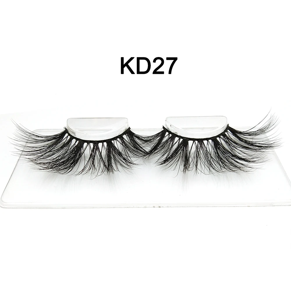 KD27 YuBeauty 25 мм настоящие норковые ресницы длинные толстые 3D норковые ресницы kd-серия Высокое качество - Цвет: KD27