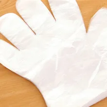 Распродажа! 50 шт. хозяйственные перчатки для уборки волос салон окрашивания одноразовые перчатки пластиковая пленка Парикмахерские Уход за волосами прозрачные перчатки