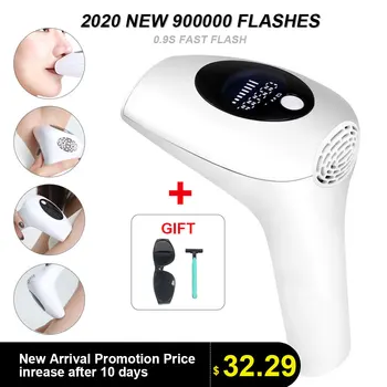 

2020 New Laser Epilator 900000 Flashes Permanent IPL Photoepilator Hair Removal Depiladora Painless Electric Epilator Dropship