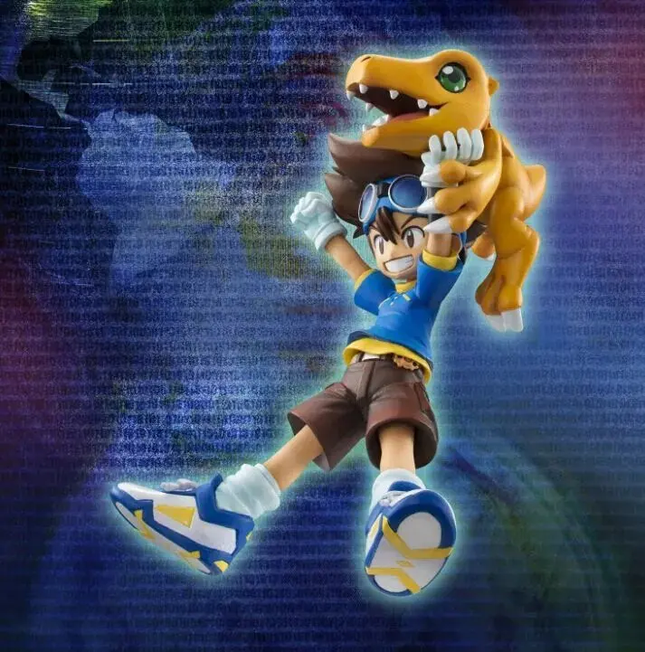 Экшн фигурка Digimon Adventure YAGAMI TAICHI Agumon ПВХ 11 см Военная кукла игрушки подарок