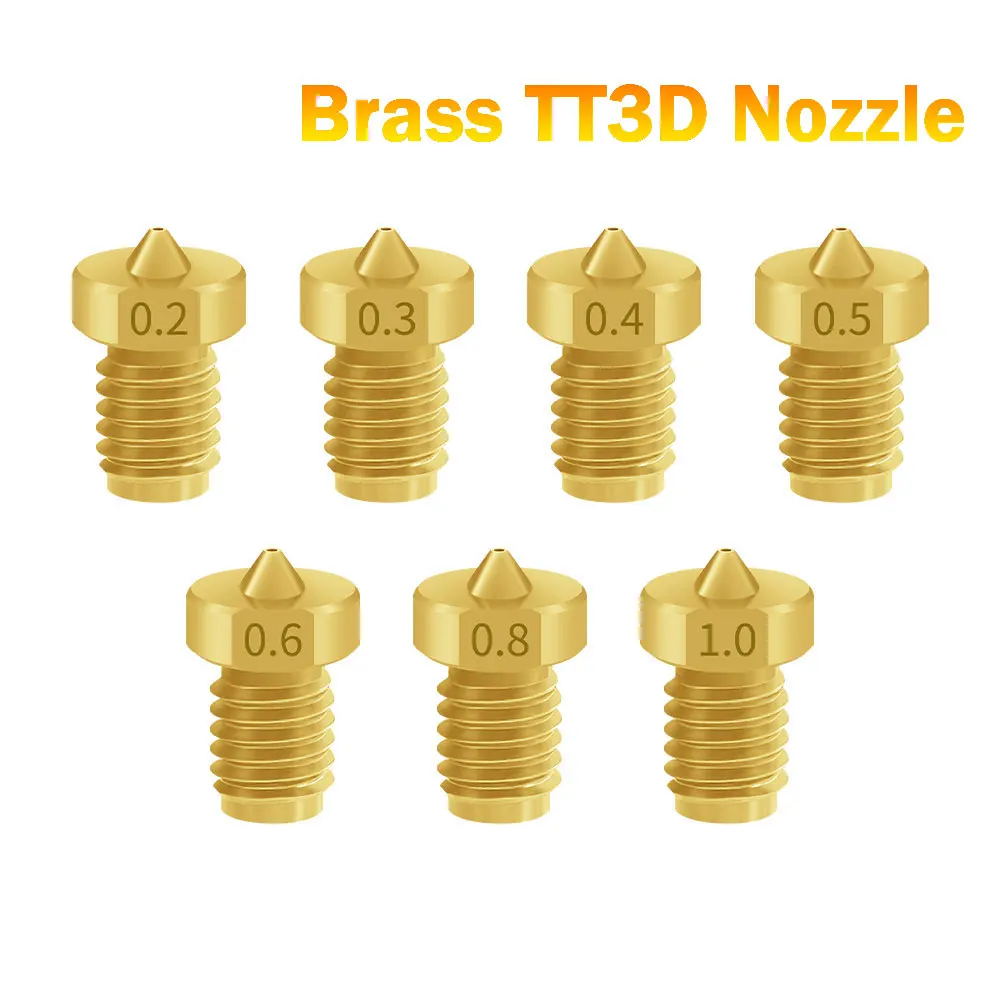 

2pcs 3D Printer Parts V5 V6 M6 Threaded Nozzle Top Quality V6 Nozzle for E3D Hotend Titan Extruder Prusa i3 mk3 3D Printer Parts