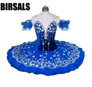 

Adult Professional Ballet Tutu Blue Women Nutcracker Ballet Stage Costume Competition Platter Pancake Performance TutusBT9031