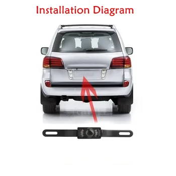 

Vehemo 1080P CMOS Rear View Monitor Car Camera Recording Backup Cam License Plate Reversing Universal Rearview