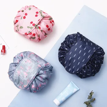 

Fashion Color Drawstring Makeup Bag Quick Make up Bag Cosmetic Bag Large Capacity High Quality Women Travel Sloth Bag organizer