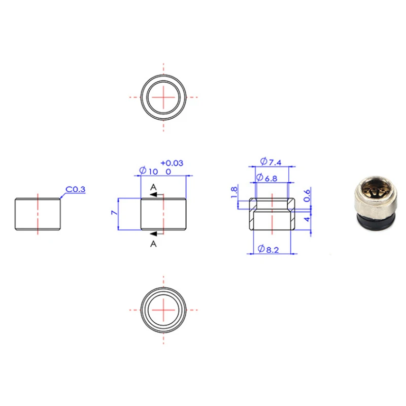Heat Sink Extruder Radiator with E3D Hotend Block V6 Nozzle for PT100 Prusa I3 MK3 VDX99