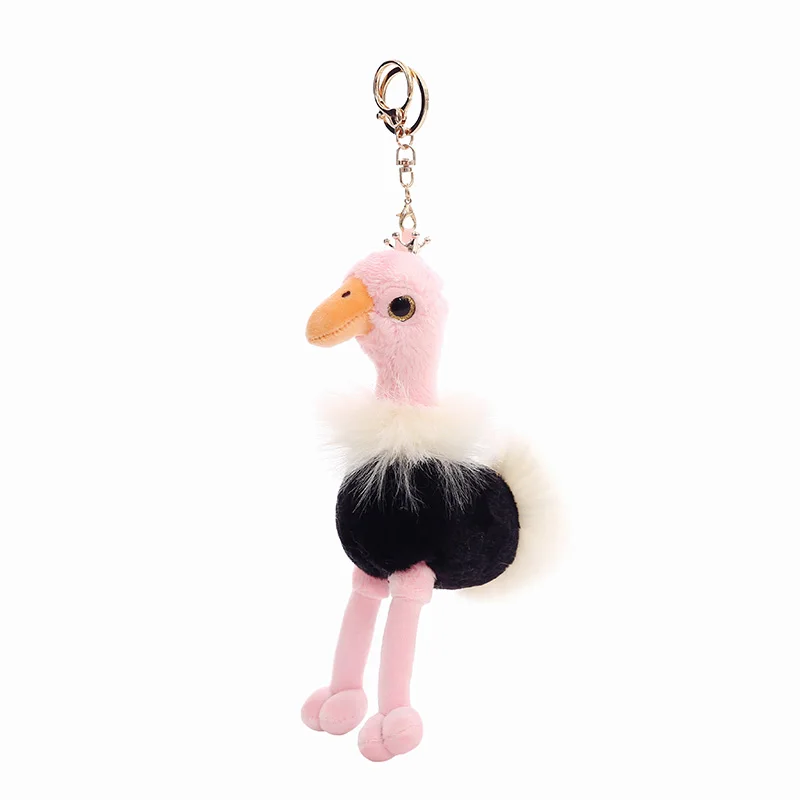 1 шт. 16 см милый имитация страуса плюшевый брелок для ключей кулон игрушки Мягкий мультфильм мягкая кукла Рюкзак Kawaii брелок сумка детские подарки - Цвет: pink