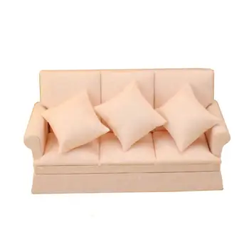 

1:12 Mini Couch with Pillows Kids Play House Toys for Doll House