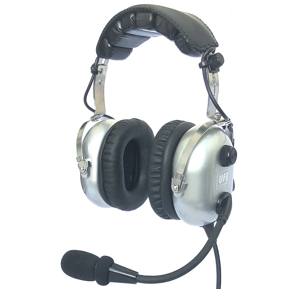 UFQ Silver P28 Aviation Headset Free with Bluetooth Adapter & bag Great PNR pilot  Headset with Bose Grade Hi-Fi Speakers