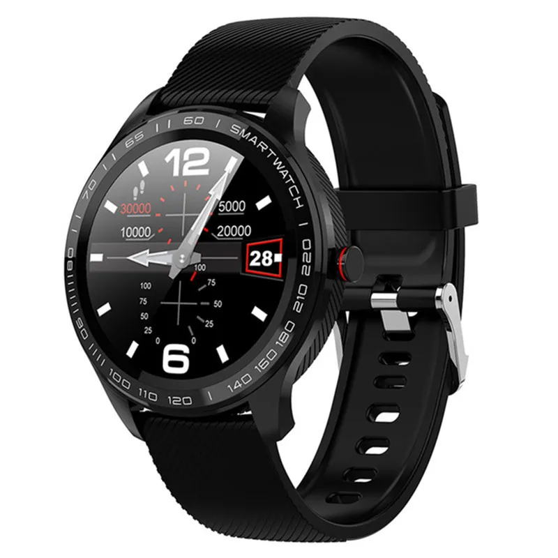 L9 Смарт-часы ЭКГ, измеритель пульса, артериального давления, водонепроницаемые, Ip68 часы для мужчин и женщин, для Android IOS - Цвет: Черный