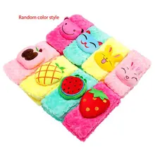 Зимний теплый плюшевый шарф с крестиком для малышей; милые животные; фруктовые игрушки; яркий цвет; 95AB