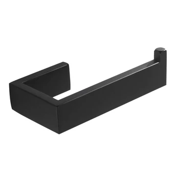 

Stainless Steel Toilet Paper Holder Bathroom Tissue Holder Black Surface Treatment, Easy to Install
