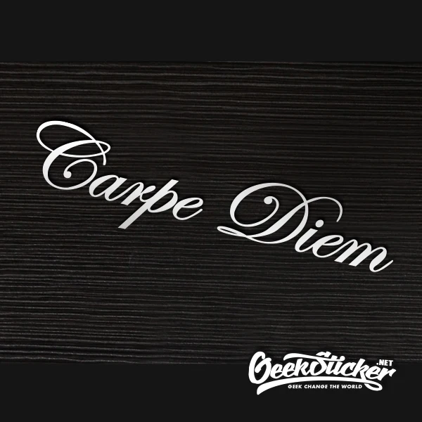 

"Carpe Diem" Reflective Front Window Hellaflush Words Proverb Die Cut Sticker Decals Vinyl Car Styling For MAZDA VW White
