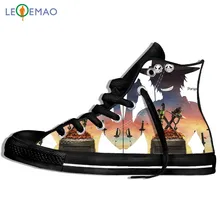Прогулочные парусиновые ботинки; обувь из дышащего материала с рисунком; 3-D; парусиновая обувь с принтом «Луффи»; Harajuku; Резиновая Спортивная обувь; классические кроссовки