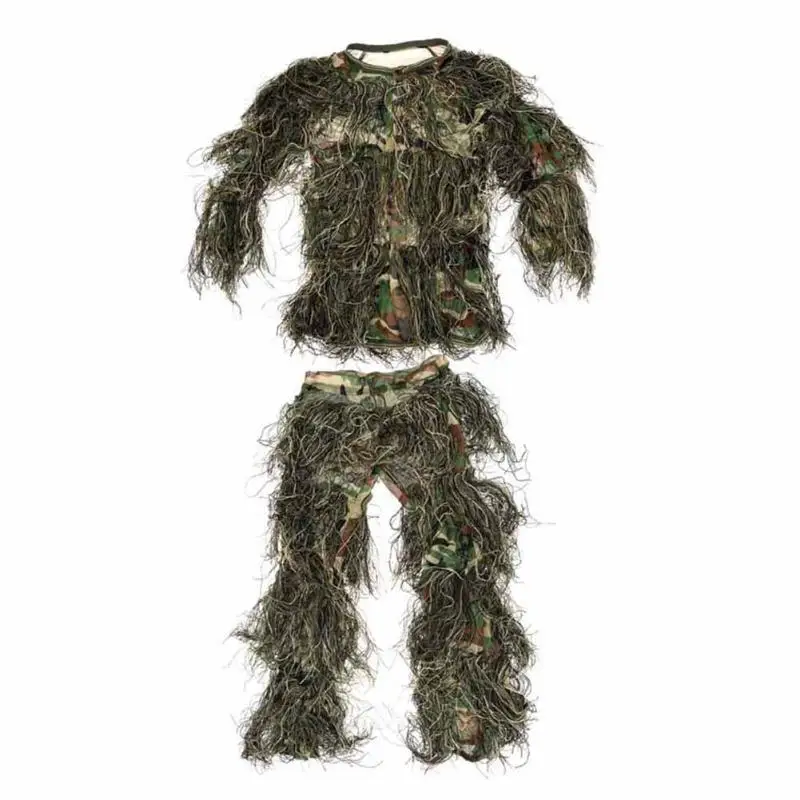 Полиэстер Открытый 3D лист камуфляж, лесная местность Снайпер Охота ghillie Костюмы - Цвет: E
