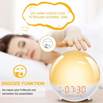 

Children's Alarm Clock Daylight Sunrise/Sunset Function Adult Sleep Aid Machine