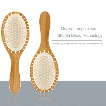 Günstig Tragbare Holz Haar Kamm Salon Styling Anti-statische Haarbürste Shampoo Pinsel Massager Haar Kamm Mode Styling Werkzeug
