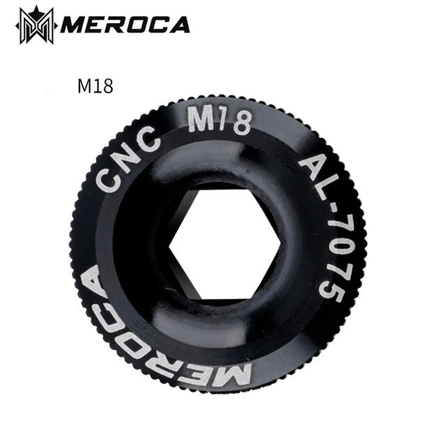 MEROCA MTB Aluminum Alloy CNC Screw Mountain Bike Crank Cover Screws M18/M19/M20 Bolt For SHIMANO Iamok M18 Black