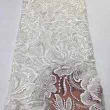 Модная африканская чистая кружевная ткань с вышивкой разноцветный Тюль кружевная ткань нигерийское кружево для женщин