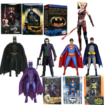 

7inch NECA DC Superman Batman Quinn Dawn Justice Gump Knight Joker Game Edition Batman Action Figures Model Toys Gift Doll