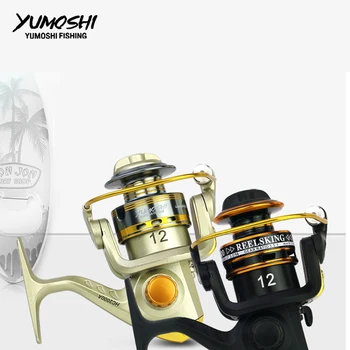 

Hot wheels spinning fishing reel 5.2:1 12BB metal Spinning wheel Sea Rock lure fishing reels pesca coil reel HC