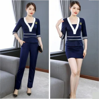 

Women Workwear 2pcs Sets Female Hospital Nurse Uniforms Wholesales Beauty Clothing Beautician Medical Work Clothes Nurse Uniform
