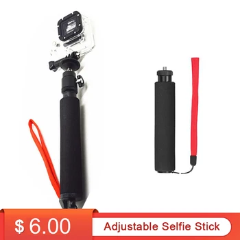 

Adjustable Selfie Hand Stick Monopod Sports Camera Accessories for Gopro 360 Degrees Red Rope Selfie Stick Small Ant Mountain