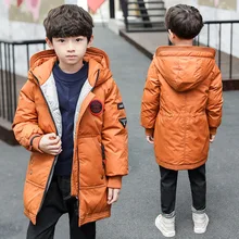 Winter Thicken Windproof Warm Coat for Boys Children Outerwear Kids Clothes Boys Jackets Plus Thick for 4-15 Years Teenager