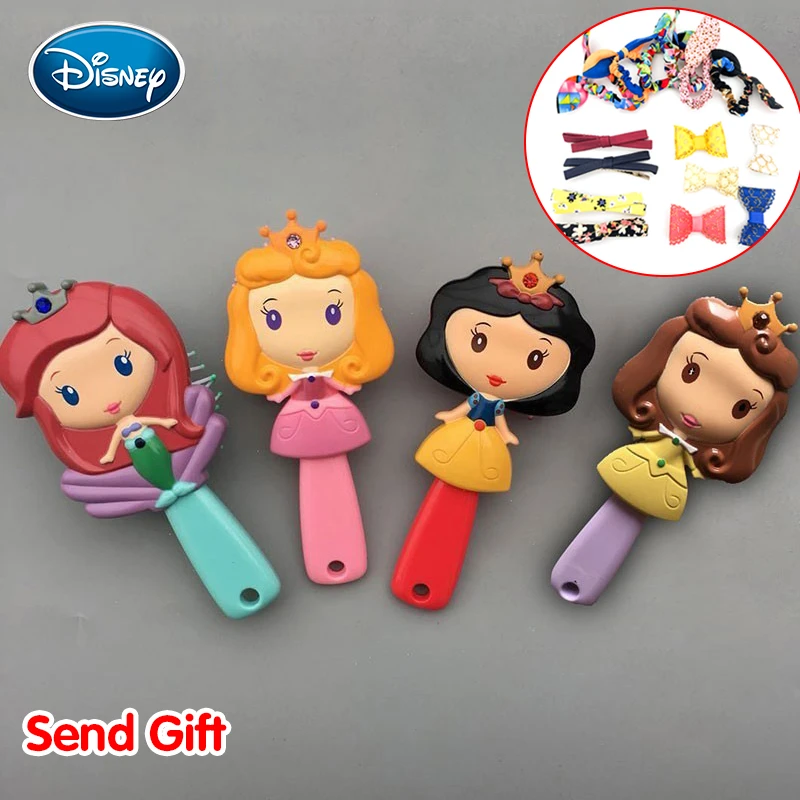ディズニー櫛プリンセス白雪姫アリエルシンデレラベルオーロラ漫画3dステレオ快適なエアクッション櫛女の子のための ブラシ コーム Aliexpress