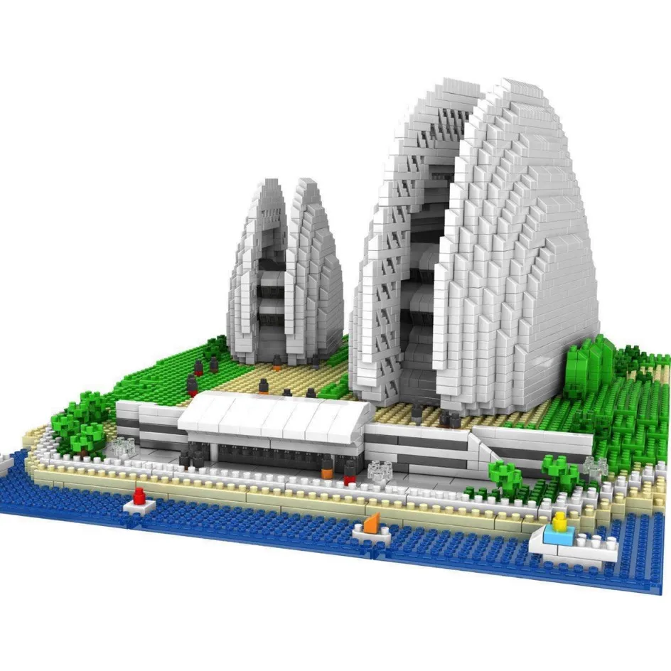 

DIY Architecture block set Grand Theater Building Blocks Children Toys Educational 3D Nanoblock Model Bricks Kids Gifts