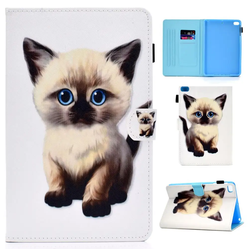 

Animal Cartoon Tablet Case For iPad mini 1 2 3 Case PU Leather Smart Cute Cat Stand Case For iPad mini2 mini 3 Case A1432 A1454