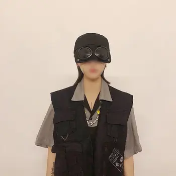 

Aviator Glasses Hat Street Unisex Net Popular Hip Hop Sunscreen Original Street Dance Duck Tongue Casual Baseball Cap