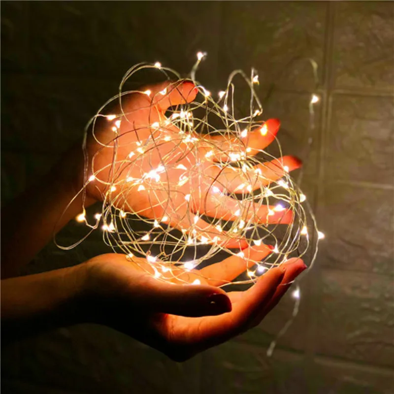 

10 M 100led Copper Wire Lamp String Courtyard Waterproof Lighting Chain Christmas Holiday Decorative Lights