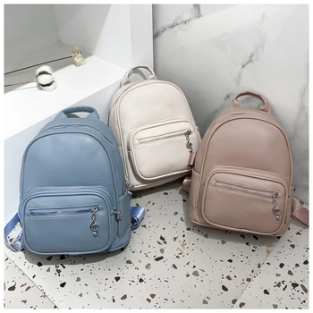

Fashion backpack 2020 new luxury ladies casual high quality soft leather travel backpack large capacity comfortable school bag