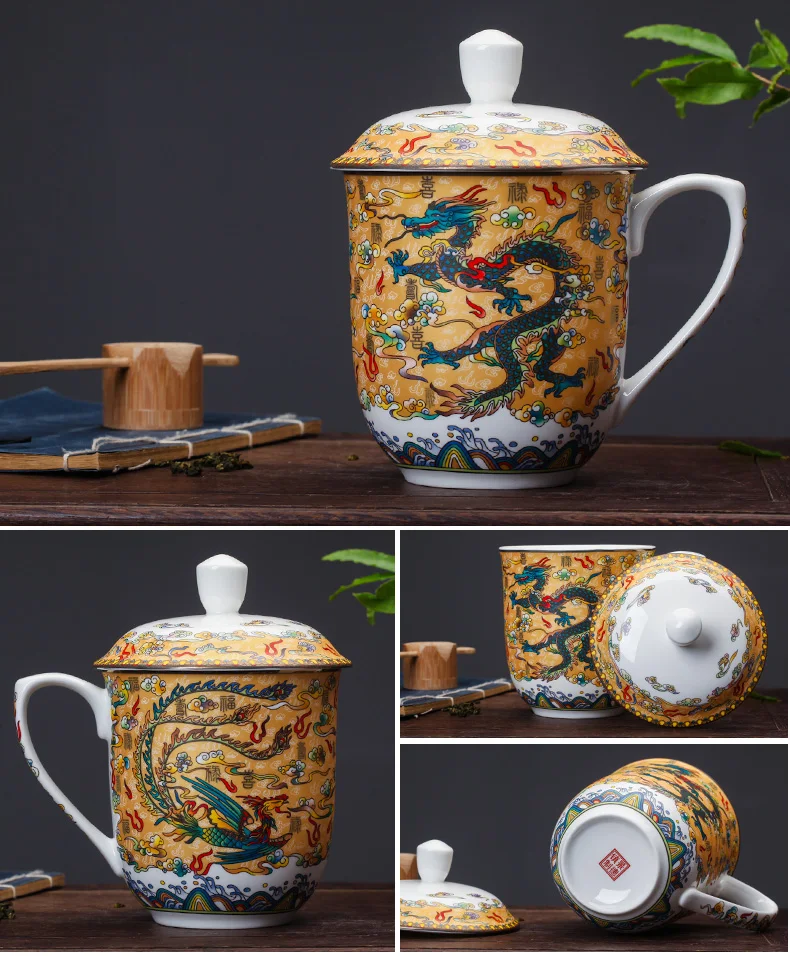 Jingdezhen чайная кружка 900 мл керамические кофейные кружки большой объем для воды чашки чая чашки Посуда для напитков чайный набор кунг-фу контейнер Декор