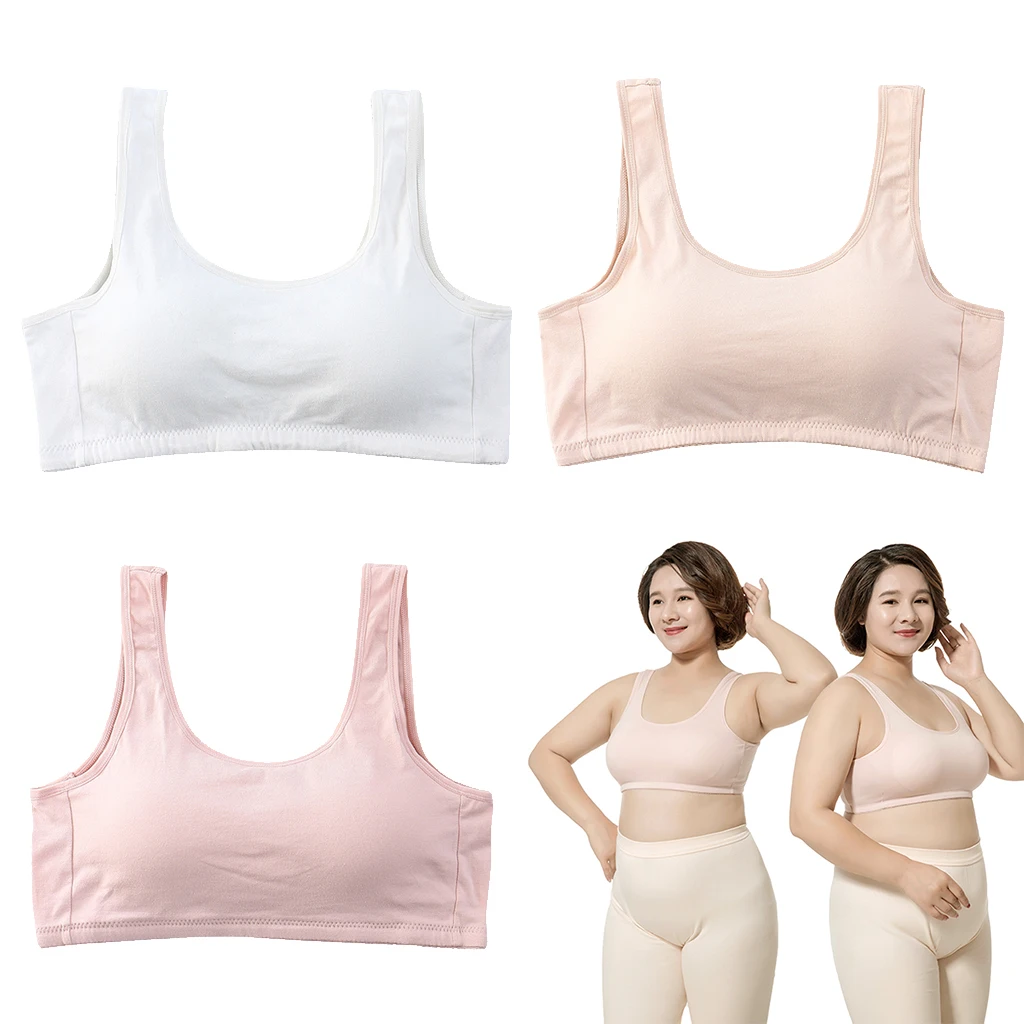 Womens Thin No Mat Athletic Vest Cotton Fitness Sports Yoga Stretch Bra Push Up Breathable Bras Big Size Sports Bra