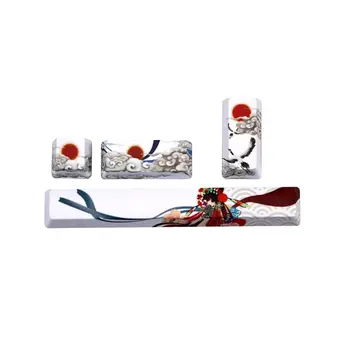 

4 PCS PBT 5 Sides Dye-Subbed Spacebar 6.25U Cherry Profile Space Bar Keycap Keyboard Peking Opera Chinese style