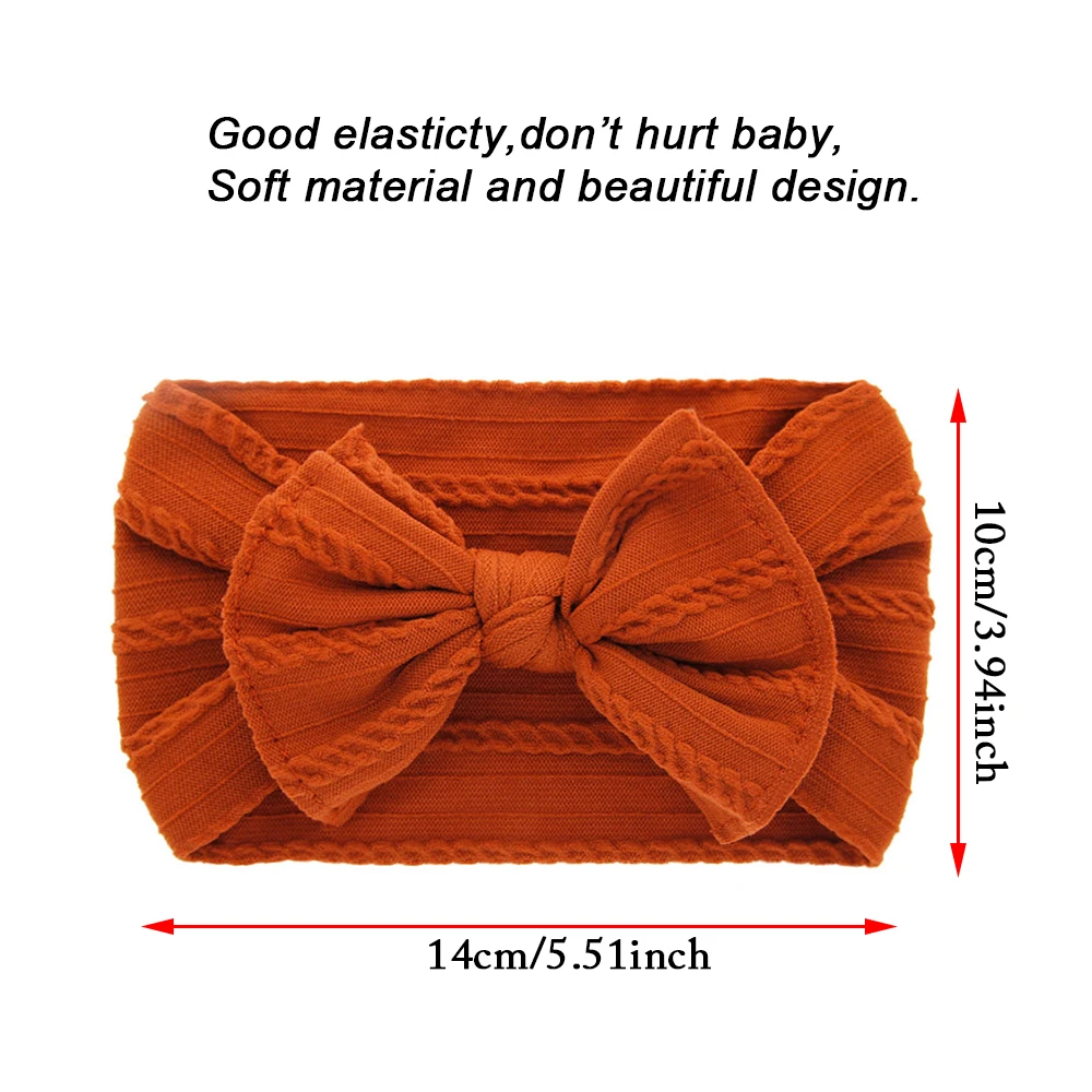 8 Styles Newborn Baby Nylon Headband Cute Kids Solid Stretch Knotted Turban Toddler Bowknot Hair Accessories Children Head Wrap