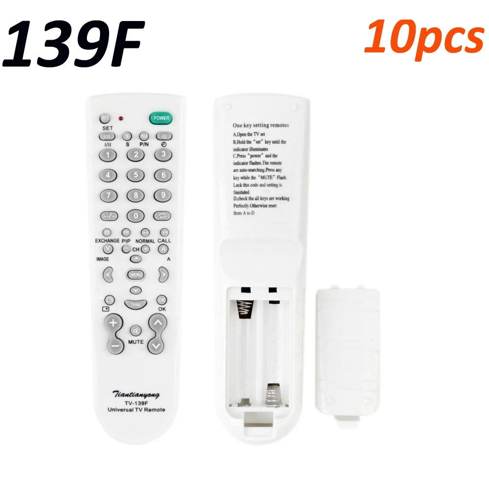 

10pcs 139F Multi-functional TV Remote Universal TV Remote Control Smart Remote Controller for TV Television Free shipping