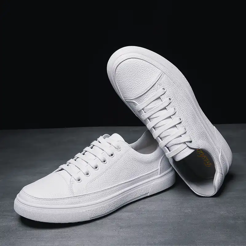 zapatillas cuero blancas hombre