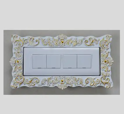 3D Resin Light Switch Surround All Size Socket Wall Sticker Flowers Cover Decor