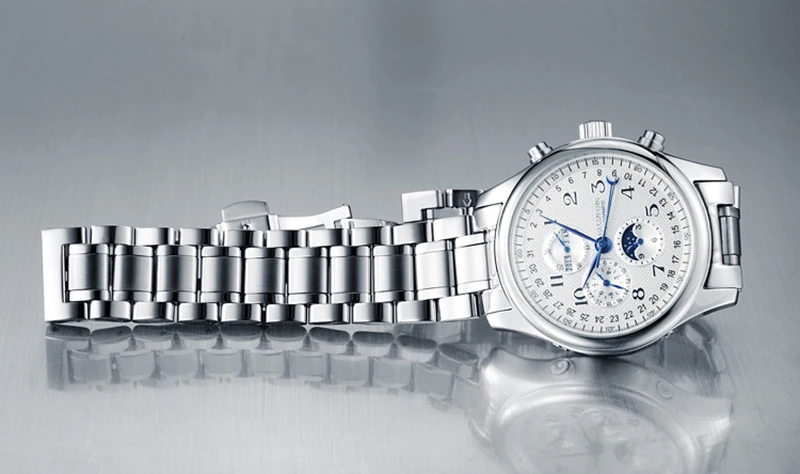 GUANQIN автоматические механические мужские часы водонепроницаемые с календарем модные наручные часы с кожаным ремешком Мужские часы Новинка