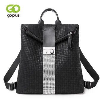 

GOPLUS Backpack For Women Travel Leather Shoulder Bag Large Capacity Backpack Vintage Designer Black New Retro 2020 Winter