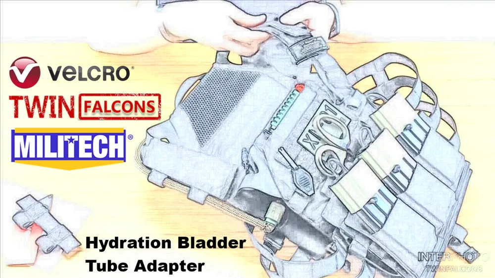 MILITECH TWINFALCONS TW Гидратация мочевого пузыря адаптер Трубчатый Адаптер для водяного пузыря разъем для JPC 2,0 FCSK Slickster CQC CQB