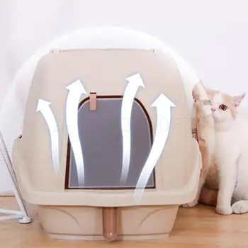 

Fully Enclosed Large Anti-splash Cat Toilet With Cat Sand Basin Super Large Cat Sealed Feces And Stink-proof Cat Basin
