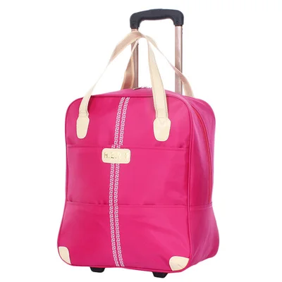 1PCS Сумка на колесиках, женская сумка для багажа, для девушек, на колесиках, водонепроницаемая, сумка на колесиках, деловая, вместительная, сумка для посадки, для путешествий, чемодан, сумка - Color: 1PCS