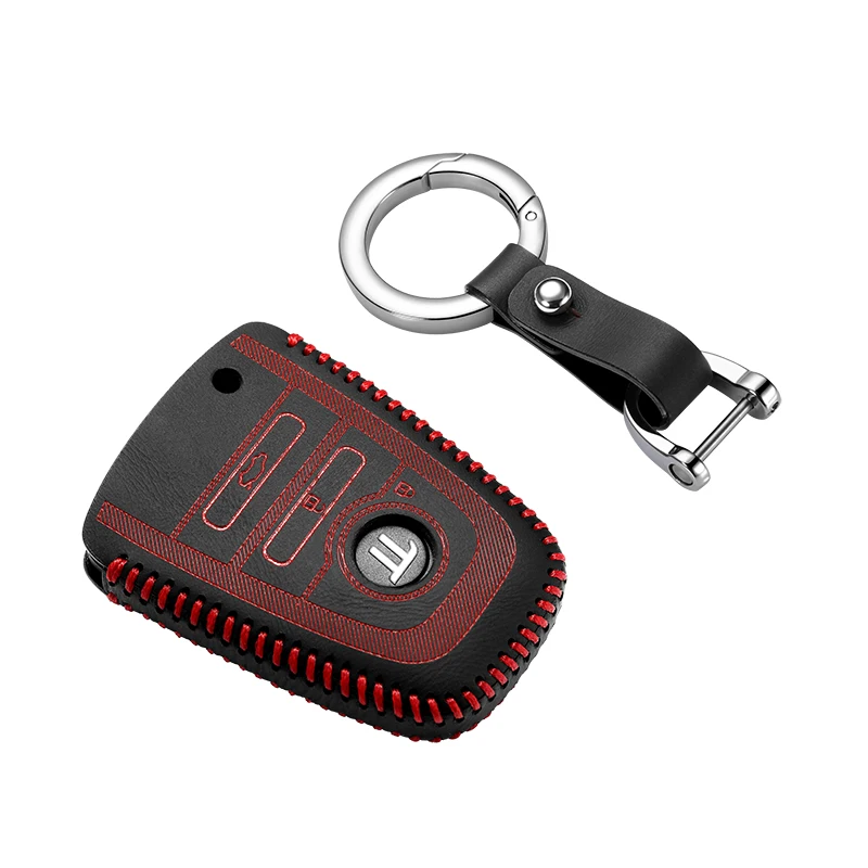 red 3 Luckeasy кожаный чехол для ключей yodu pi 3 Автомобильный ключ сумка/чехол кошелек держатель key2y - Название цвета: red 3