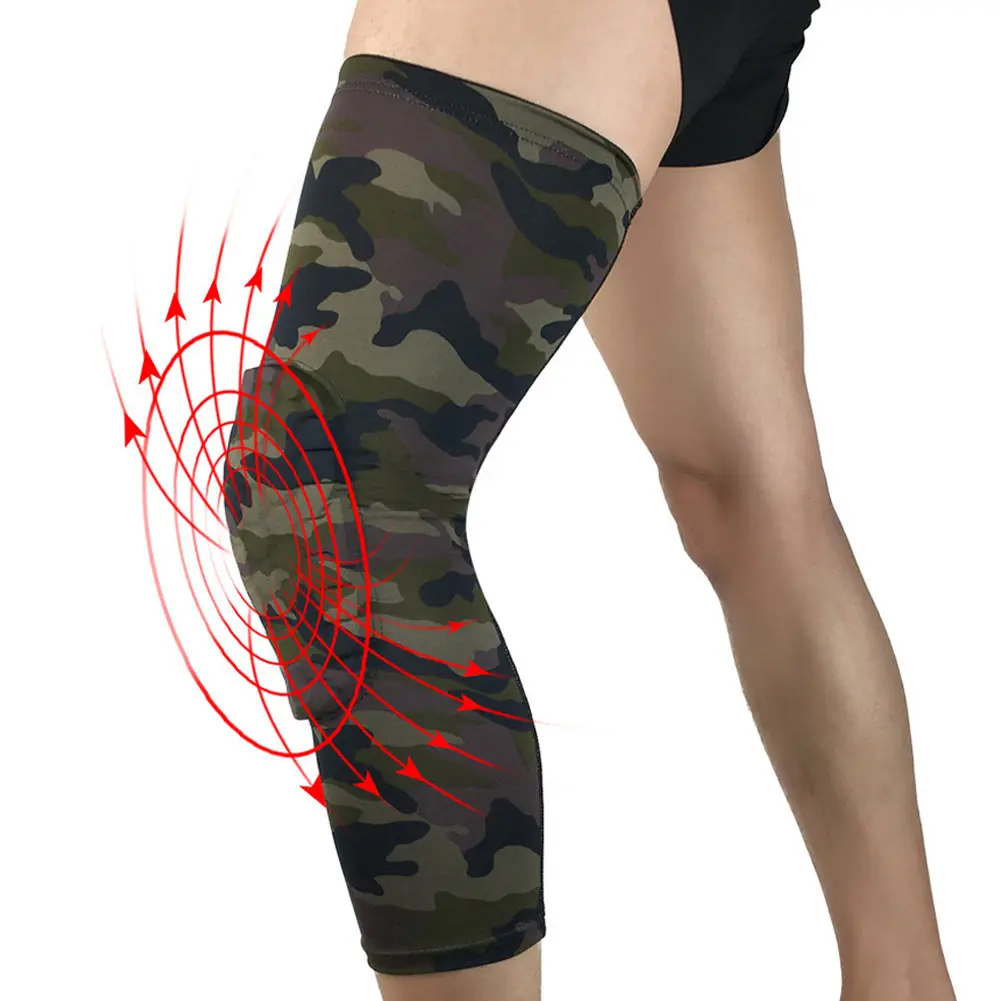 Men Leg Sleeve Knee Pad Brace Protector Camo Sports Guard Kneepad for Basketball Football Cycling KH889